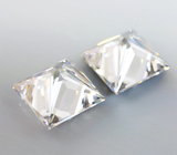 Пара бесцветных муассанитов 3,54 карата 