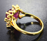 Золотое кольцо с редкой формы рубином 7,8 карата Золото