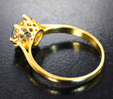 Золотое кольцо с пурпурным муассанитом 1,92 карата