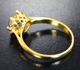 Золотое кольцо с пурпурным муассанитом 1,92 карата Золото
