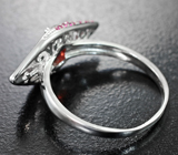 Ажурное серебряное кольцо с альмандином гранатом