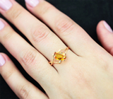 Золотое кольцо с чистейшим полихромным сапфиром 1,87 карата Золото
