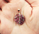 Чудесный серебряный кулон с розовыми турмалинами Серебро 925