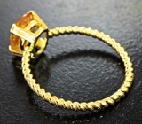 Золотое кольцо с редким желтым сапфиром 1,66 карата Золото