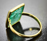 Золотое кольцо с уральским изумрудом 4,84 карата