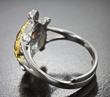 Серебряное кольцо «Черепашка» с кианитом и разноцветными турмалинами Серебро 925