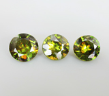 Набор из 3 сфенов 2,59 карата 