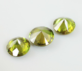 Набор из 3 сфенов 2,59 карата 