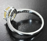 Стильное серебряное кольцо с редким желтым сапфиром Серебро 925