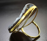 Крупное золотое кольцо с друзой агата 40,1 карата Золото