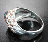 Серебряное кольцо с кристаллическим эфиопским опалом 1,05 карата Серебро 925