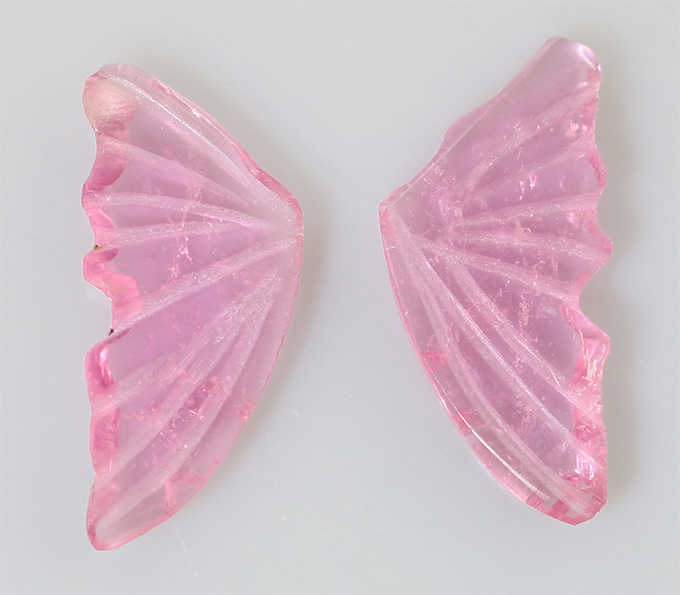 Пара резных турмалинов 1,35 карата