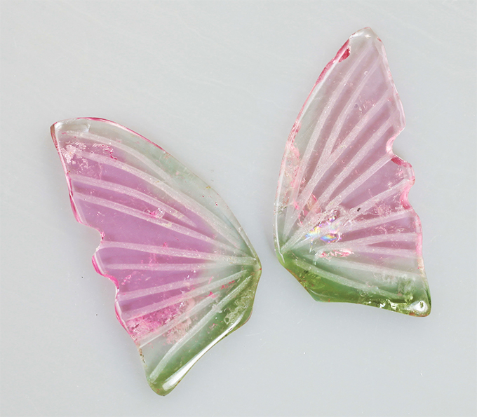 Пара резных турмалинов 2,04 карата