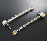 Элегантные серебряные серьги с кристаллическими эфиопскими опалами, перидотами и цитринами Серебро 925