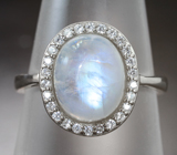 Элегантное серебряное кольцо с лунным камнем Серебро 925