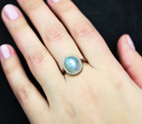 Элегантное серебряное кольцо с лунным камнем Серебро 925