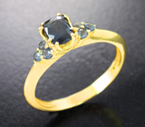 Золотое кольцо с гранатами со сменой цвета 0,94 карата