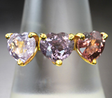 Золотое кольцо с разноцветными шпинелями редкой огранки 3,86 карата Золото