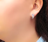 Прелестные серебряные серьги с танзанитами  Серебро 925