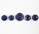 Набор из 5 насыщенных кианитов 5,15 карата 