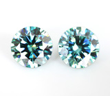 Топовая огранка! Пара чистейших муассанитов 1,84 карата 