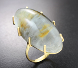 Золотое кольцо с коллекционным дюмортьеритом в кварце 42,1 карата Золото