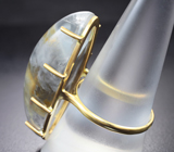 Золотое кольцо с коллекционным дюмортьеритом в кварце 42,1 карата