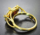 Золотое кольцо с австралийским дублет опалом 3,51 карата и бриллиантами