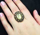 Серебряное кольцо с лабрадоритом 3,73 карата