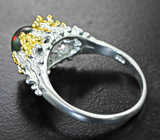 Серебряное кольцо с кристаллическим черным опалом 1,23 карата Серебро 925