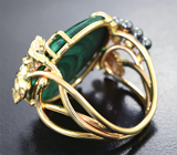 Золотое кольцо с уральским малахитом 14,13 карата