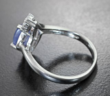 Замечательное серебряное кольцо с танзанитом