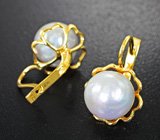 Серьги с морским жемчугом барокко 18,9 карата