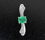 Изящный серебряный комплект с изумрудами