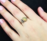 Изящное серебряное кольцо с кристаллическим эфиопским опалом