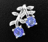 Прелестный серебряный комплект с яркими танзанитами Серебро 925