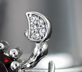 Серебряное кольцо «Скорпион» с альмандином гранатом Серебро 925