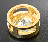 Золотой кулон с чистейшим муассанитом топовой огранки 1,81 карата Золото