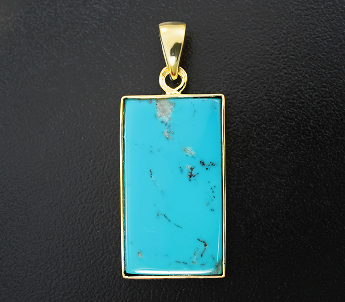 Крупный золотой кулон с армянской бирюзой 15,98 карата