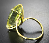 Золотое кольцо с золотисто-лимонным цитрином лазерной огранки 15,97 карата Золото