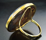 Массивное золотое кольцо с уникальным многоцветным петерситом 40,14 карата Золото