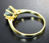 Золотое кольцо с уральским александритом редкой огранки 1,52 карата