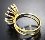 Золотое кольцо с ограненным черным опалом 3,67 карата и бриллиантами Золото