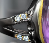 Серебряное кольцо с резным аметистом 41 карат