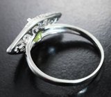 Оригинальное серебряное кольцо с перидотом Серебро 925