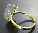 Золотое кольцо с резным лабрадоритом 8,4 карата Золото