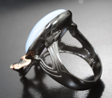 Серебряное кольцо с халцедоном 19,56 карата и аметистом