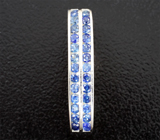 Серебряный комплект с синими сапфирами бриллиантовой огранки Серебро 925