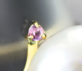 Золотое кольцо с морской жемчужиной барокко 16,43 карата и розовыми сапфирами Золото
