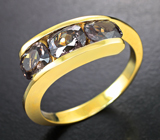 Золотое кольцо с гранатами высокой чистоты со сменой цвета 2,37 карата